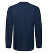 Thumbnail Navy cable knit crew neck sweatshirt, back view.